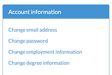 applicant account information update view